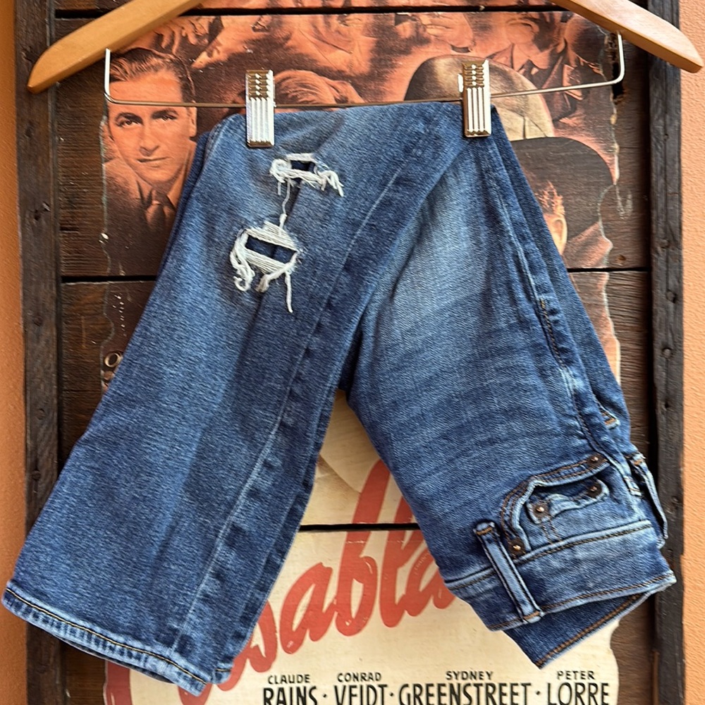 Boys Size 7/8 distressed straight leg jeans